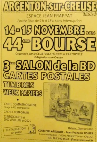 44-eme-bourse-cartes-postales-timbres-et-vieux-papiers-8211-14-11-2026-8211-Argenton-sur-Creuse_3876858