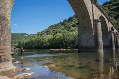 Le-Tarn-au-pont-des-Hirondelles-ou-pont-de-Girbes-lachers-de-truites-8211-Requista_2229346
